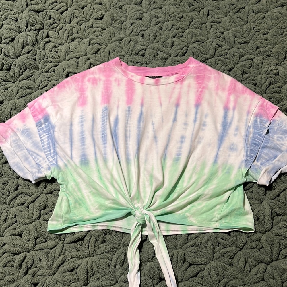 Bershka Tie Dye oversized crop top